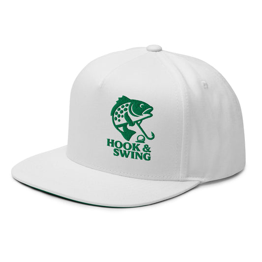 Hook and Swing Flat Bill Hat